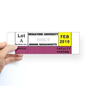  Miskatonic University Parking Sticker Faculty Lot 