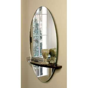 Reflect Oval Mirror with 14W Shelf in Java Finish
