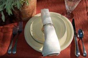 Tuscan Rustic Wedding or Thanksgiving Linen Tablecloth  