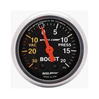    Auto Meter Mini 2 1/16 Sport Comp Boost/Vac Gauge Automotive