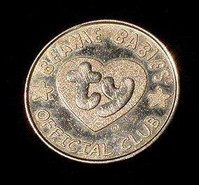 1999 BEANIE BABIES ORIGINAL NINE FLASH WHALE OFFICIAL CLUB SILVER COIN 