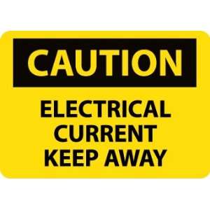 Caution, Electrical Current Keep Away, 10X14, Adhesive Vinyl  