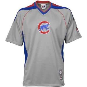 Majestic Chicago Cubs Gray Impact V neck Jersey  Sports 