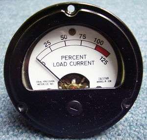 IDEAL PRECISION % LOAD CURRENT ANALOG PANEL METER NEW  