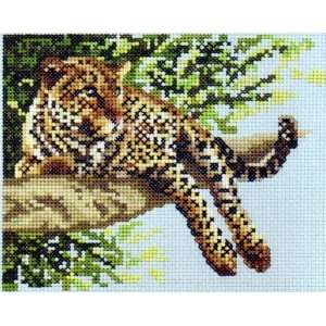  Cross Stitch Kit Leopard Cameo From Janlynn Arts, Crafts 