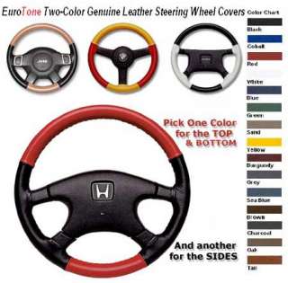 Mazda 2 Tone Leather Steering Wheel Cover   Most Models  
