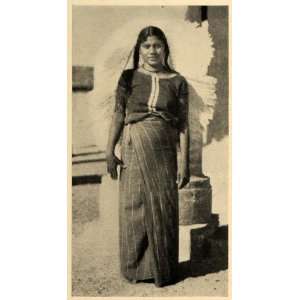 1928 Print Tehuana Women Servant Girl Huipil Headdress 