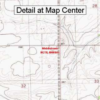  USGS Topographic Quadrangle Map   Middletown, Illinois 
