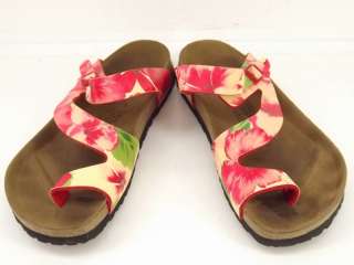 Shoes sandal multi color floral Birkenstock Betula 40 7 9 M flip flop 