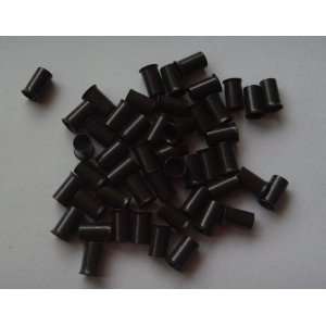  1000 Black Copper Micro Ring Bead Tube Links for Stick I 