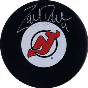  Zach Parise New Jersey Devils Autographed Hockey Puck 