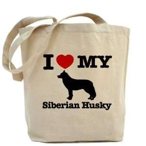  I love my Siberian Husky Pets Tote Bag by  