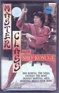 MASTER CLASS Sho Kosugi kung fu lessons USA~RARE VHS  