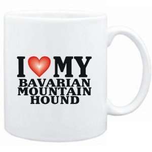  Mug White  I LOVE Bavarian Mountain Hound  Dogs Sports 