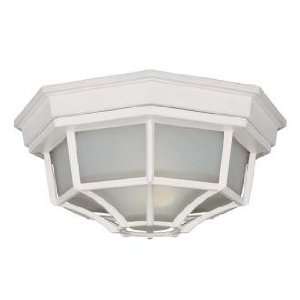  White Finish 11 1/4 Wide Outdoor Ceiling Light Fixture 