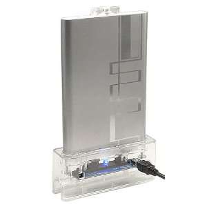   IDE HARD DRIVE ENCLOSURE, SILVER, W/ ONE TOUCH BACKUP, W/ DOCKING
