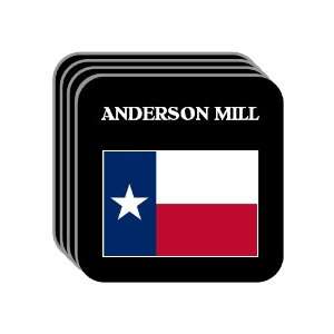  US State Flag   ANDERSON MILL, Texas (TX) Set of 4 Mini 