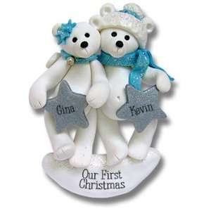    Personalized Ornament Polar Bear Family of 2
