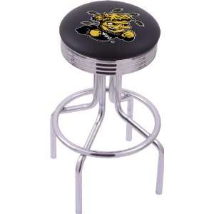  Wichita State University Steel Stool with 2.5 Ribbed 