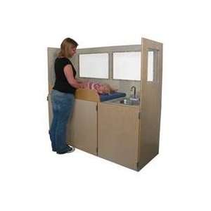 Mainstream Changing Station with Laminate, Vision Panels, 66w x 24 