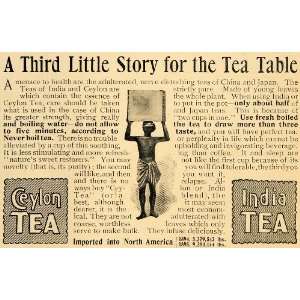  1896 Ad Ceylon Sri Lanka India Tea Leaf Japan Beverage 