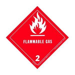  4in x 4in   inFlammable Gas   2in Labels