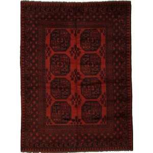  410 x 67 Red Hand Knotted Wool Afghan Rug Furniture 