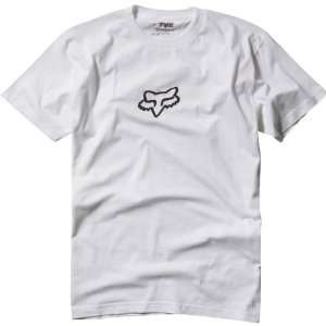 Fox Racing Masked Mens Short Sleeve Sportswear T Shirt/Tee   White 