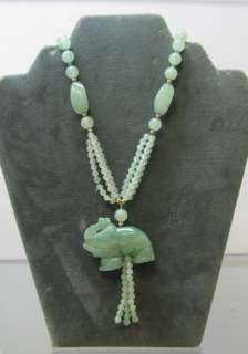 Jade necklace with elephant Chinese  