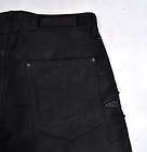 JADED BY KNIGHT WAXED Coated Leather Patch Black Jeans 32/34