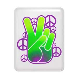  iPad Case White Peace Symbol Sign Neon Hand Everything 