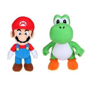   Super Mario Bros. Mario and Yoshi 6 Toy Plush Set Toys & Games