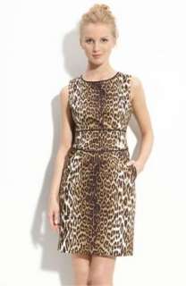 NWT T Tahari Janine Leopard Print Sheath Dress 2 $148  