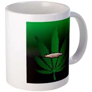  Mug (Coffee Drink Cup) Marijuana Joint and Leaf 
