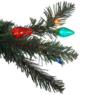 PRE LIT LED RETRO PINE ARTIFICIAL CHRISTMAS TREE   MULTI C7 