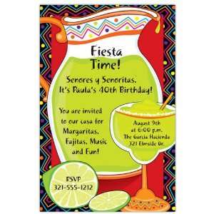    Fiesta Invitations   Margarita Pitcher Invitation