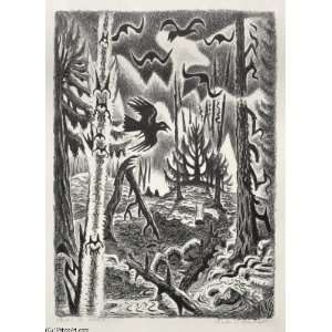   Charles Burchfield   32 x 44 inches   Crows in March