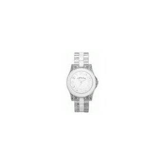  Marc Jacobs Clear Acrylic Band & White Chronograph Watch 