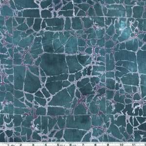  45 Wide Paint Box II Marble Teal Fabric By The Yard 