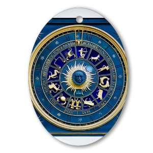  Ornament (Oval) Blue Marble Zodiac 