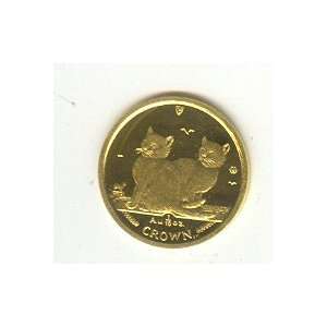  GOLD, ISLE OF MAN CAT COIN  2003  1/10 OUNCE .999 FINE 