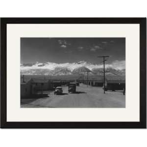   /Matted Print 17x23, Manzanar street scene, spring