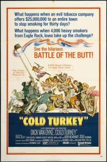 Cold Turkey 1971 Original U.S. One Sheet Movie Poster  