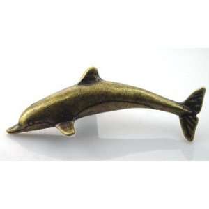   Cabinet Hardware ADP BR ANT Animal Dolphin Brass Antique Antique Brass