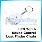   LED torch Sound Remote Control Lost Key Finder Locator Locater White