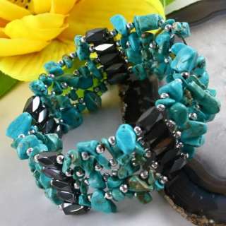 35 Howlite Turquoise Magnetic Necklace Bracelet Gem  