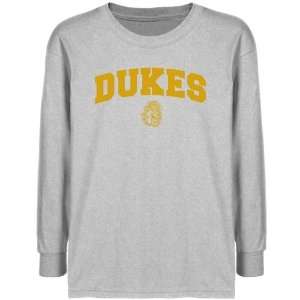  James Madison Dukes Youth Ash Logo Arch T shirt    Sports 