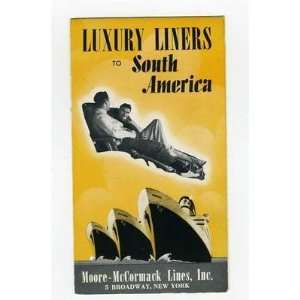  1939 Moore McCormack Lines Luxury Liners to South America 