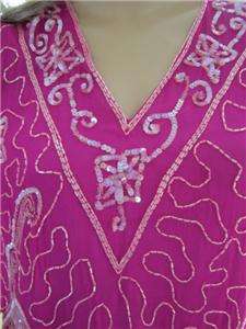   Bohemian Hippie *INDIA* silk sequin/ bead GLAM ~~~TOP AND SKIRT LG