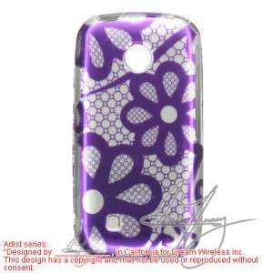Purple Lace Hard Case Cover for LG Cosmos Touch VN270  